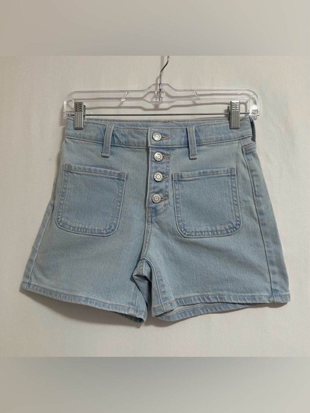 Old Navy Light Wash Button-Front Denim Shorts